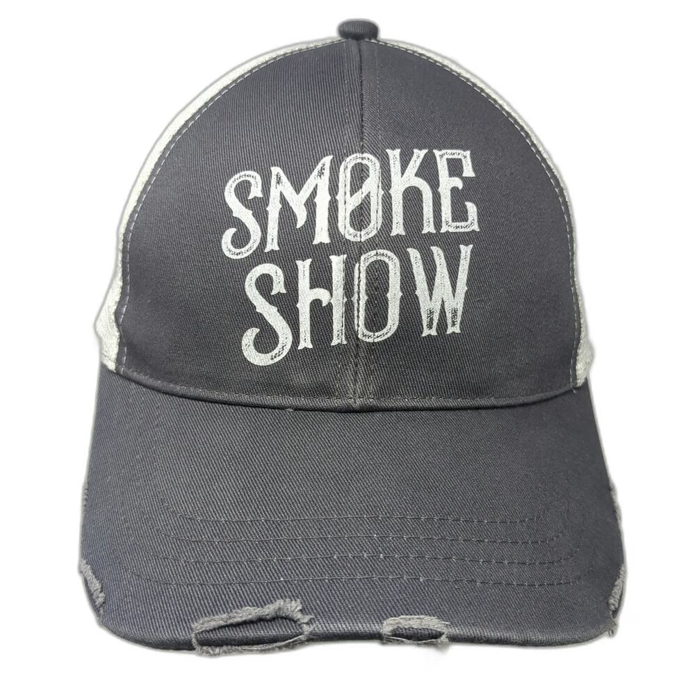 Idyllwind Trucker Hat Gray White OSFM Smoke Show Mesh Snapback Western Graphic